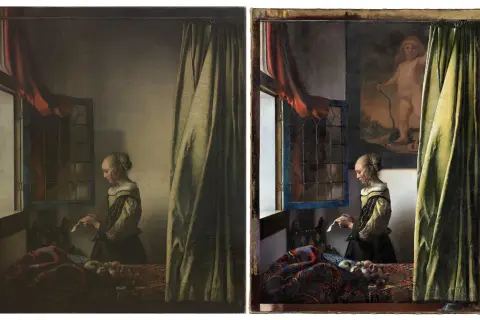 Vermeer's 'Meisje dat een brief leest' toont een vrouw bij het raam, verdiept in een brief. De liefdesbrief vermeer is het middelpunt van haar aandacht.