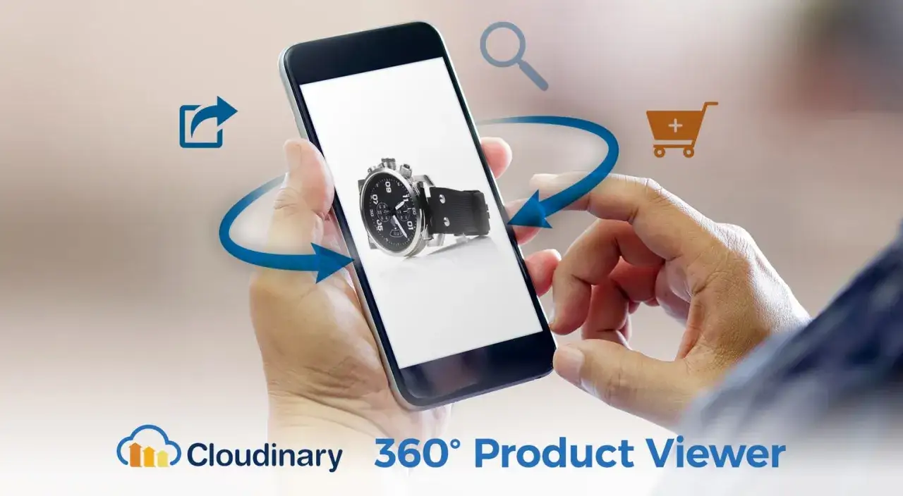 Met de Cloudinary 360° Product Viewer kun je een horloge op je telefoon bekijken vanuit elke hoek.